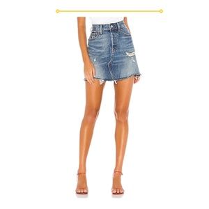 Levi's High Rise Deconstructed Skirt